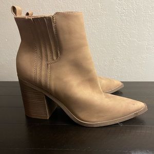 Target beige heeled boots